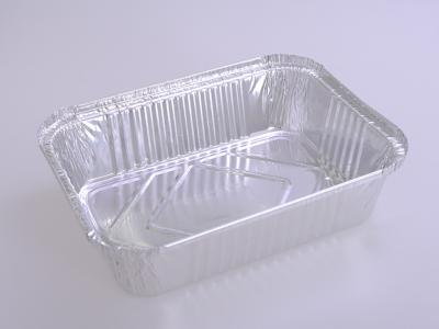 China Het Bakselpannen van de rechthoekaluminiumfolie/het Koken de Halve Grootte van de Aluminiumfoliecontainer voor Yoghurt Te koop