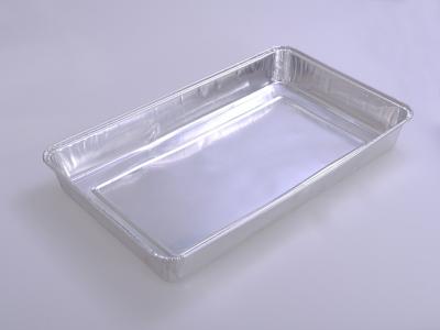 China Professional Aluminum Foil Serving Trays Recycling Rectangle For Airline Catering for sale