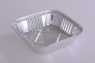 China Lightweight Square Aluminum Foil Tray With Lid For Storage / Baking / Freezing for sale