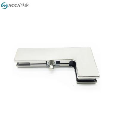 China Stainless Steel L Shape Frameless Glass Door Pivot Patch Door Modern Glass Accessories Top Mount for sale