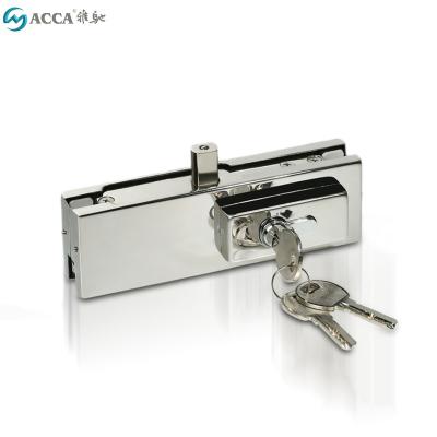 China Modern Architectural Glass Door Glass Flange Hardware Patch Bottom Fixture Lock for sale