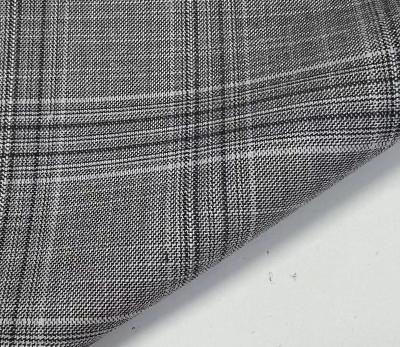 China Anti Pill Wholesale  Classic Design Woven  Dyed  Check TR  Fabric Men's Suit Fabric for sale