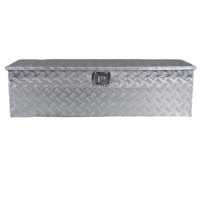 China Silver Aluminum Heavy Duty Pick Up Truck Truck Bed Tool Box Trailer Storage Tool Box 119.5*36*33CM for sale