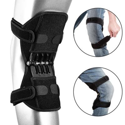 China Adult Joint Breathable Non-slip Support Knee Pads Lift Knee Pads Connected New Powerful Spring Force Knee Booster for sale