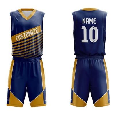 China Custom Reversible Breathable Good Quality Digital Print Basketball Mesh Basketball Tank Top And Shorts Designs for sale