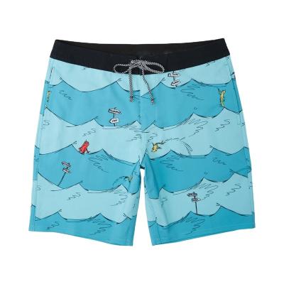 China Summer Plus Size Funny Sea Fish Beach Shorts OEM Custom Sublimated Swim Trunks Panel Breathable Shorts for sale