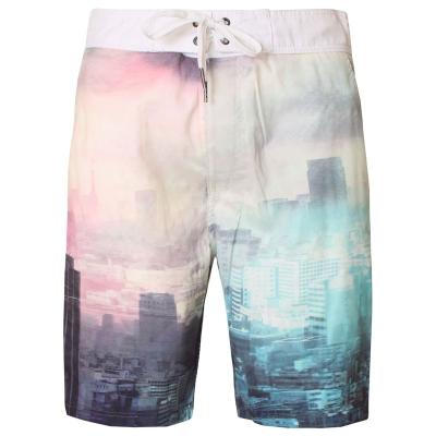 China Latest Design Hot Selling Antibacterial Custom Sublimation Polyester Quick Dry Men Sports Gym Designer Beach Shorts White for sale