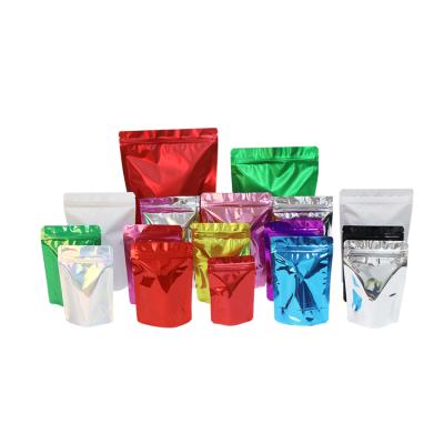 China Hot Selling Edible Clear Plastic Food Packaging Moisture Proof Holographic Small Ziplock Laminated Bags for sale