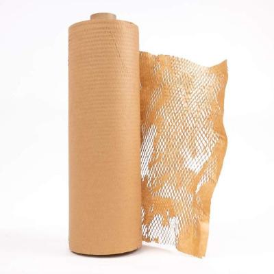 China biodegradable & 2021 New Arrival Recycled Damping Paper Roll 30CM*50M Recyclable Eco Honeycomb Kraft Paper for sale