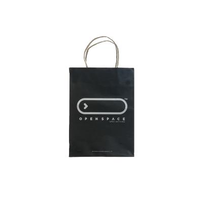 China Recycled Materials Yaochen Customized Luxury High Quality Boutique Jewelry Packaging Gift Bags Stamping Printing With Handle Kraft Paper Bag for sale