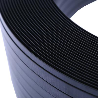 China Black Strapping Machine PET Plastic Wrapping Belt Roll Maker Plastic Steel Band Binding Band Strapping for sale