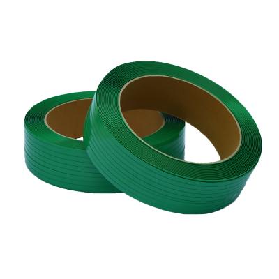 China Machine Packing PET Normal Plastic Steel Logistics Steel Strap Packing Strap Green Polyester Automatic Strapping Band for sale