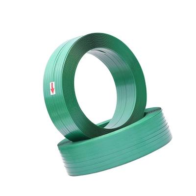 China Eco - Friendly Packing Belt Band 16Mm Green Polyester PET Packing Strap for sale