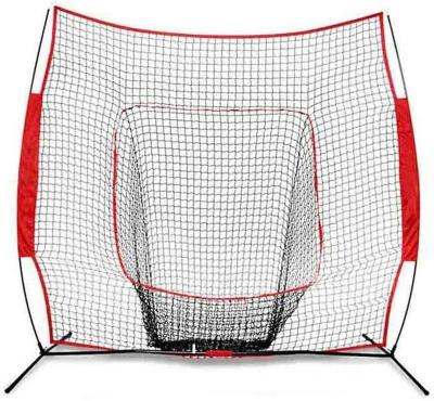 China Durable 7' Net X 7' Baseball/Baseball Hitting Net In Red With Strike Zone for sale