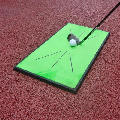 China Durable And Easy To Clean Analysis Swing Path And Correct Hitting Seat Rubber Golf Practice Support Mat for sale