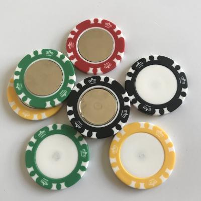 China Score custom removable golf ball poisition golf ball marker with magnetic poker chip for sale