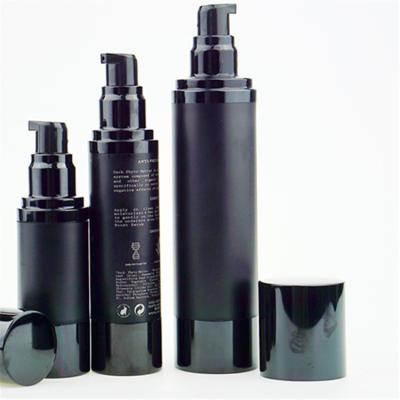 China Personal Care 15ml 30ml 50ml 80ml 100ml Cosmetic Aluminum Bottle , Matte Black Airless Bottle for sale