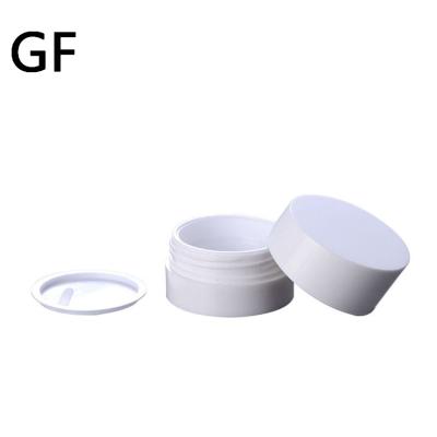 China White Plastic Jars 5g Wall Cosmetic Jars 10g 15g 30g 50g 80g Small Double Skin Care Cream Cosmetic Containers PP for sale