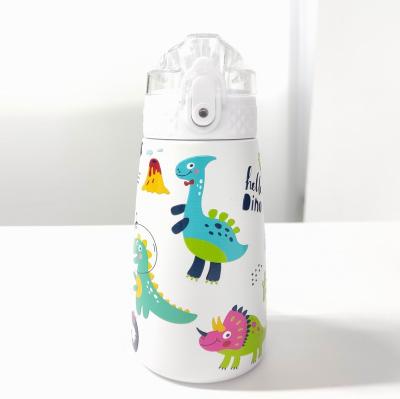 China 320ml Kids Portable Portable Water Bottle Double Wall Stainless Steel Insulated Vacuum Bottle With Straw Lid Food Grade Material for sale