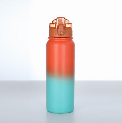 China PORTABLE Straw Lid Stainless Steel Double Wall Water Bottle Vacuum Insulated Hydraulic Vacuum Flask for sale