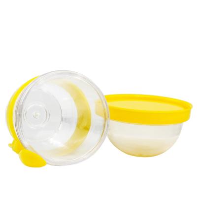 China 2020 Outdoor Hot Sale Plastic Cereal Cups With Spoon Plastic Cereal Cup On Match Spoon Food Grade for sale