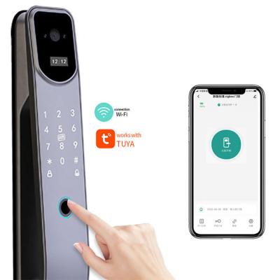 China Home Hotel Apartments Office Intelligent Lock 3D Face Recognition Security Fully Automation Fingerprint Wifi App Remote Unlock Capture Photo Door Lock for sale