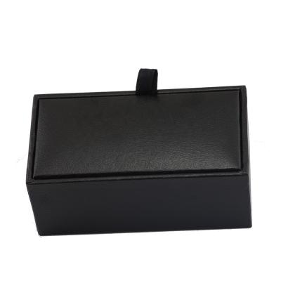 China High Quality Material Gift Package And Link Clip Display Customized Rectangle Cheap Black Cufflinks Plastic Custom Logo Cuff Patches Box for sale