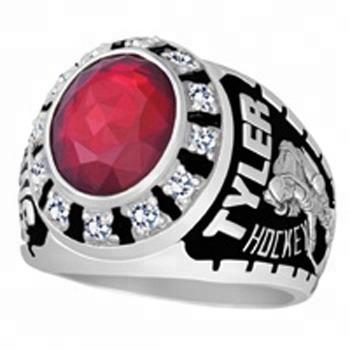 China Casual/Sporty Stone Inlaid Personalized Class Rings For College Students Rings Custom Memory for sale