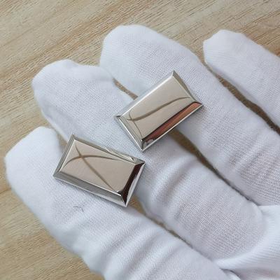 China Luxury Custom Stainless Steel High Polish Cuff Links For Shirts Wedding Mens Jewelry for sale