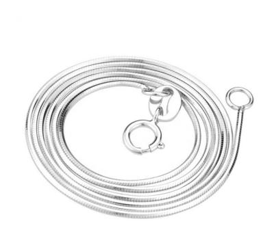 China Lady's Necklace 925 Sterling Silver Round Snake Wedding Jewelry s925 Sterling Silver Round Snake Chain for sale