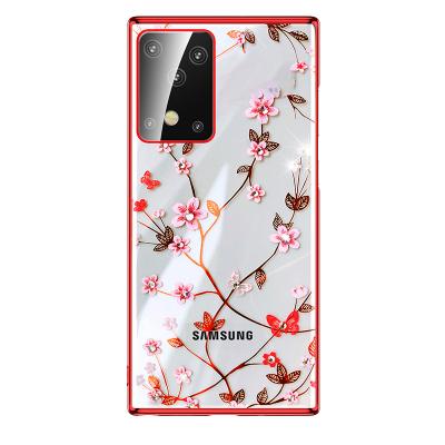 China Original Adsorption SULADA PC Plating Flowers Back Case For Galaxy S20 Plus Drilled Phone Case For S20 Plus ZY-308 for sale