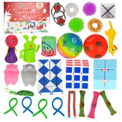 China Relax 2021 Children Bike New Chains Effort Ball Busy Person Toys Bubble 24 Days Coming Calendar Gift Sets for sale