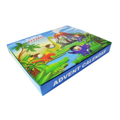 China Gift Packing 24 Windows Dinosaur Toys With Advent Calendar Packing Box For Kids for sale