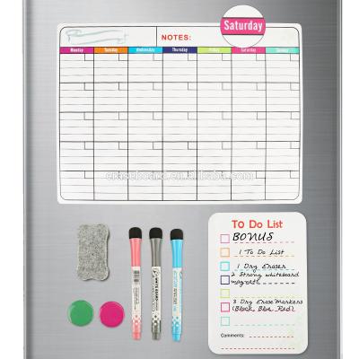 China Easy Wipe Magnetic Whiteboard Calendar Planning Monthly Planner Blank Board for Kitchen Fridge for sale