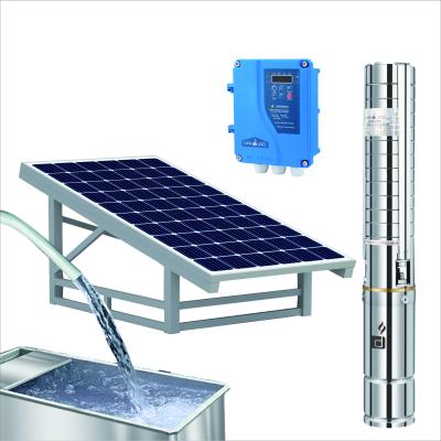 China Family home kit 2hp solar submersible dc pump set 2hp 110 volt solar water pump for sale