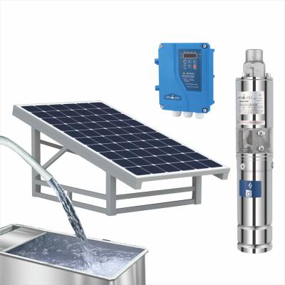 China Other 48v 500w 1.7m3/h 109m 5 bar pump with solar in water tank solar sumbersible pump for large ponds for sale