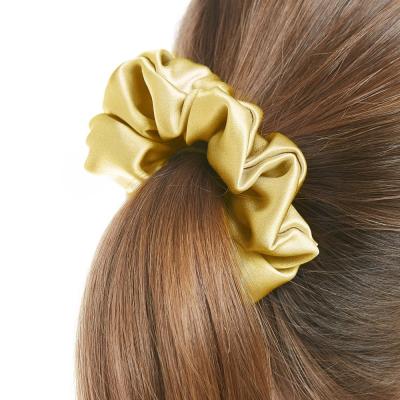 中国 着色された洗濯できる絹のScrunchieの女の子のための19本のMommeの伸縮性がある毛のタイ 販売のため