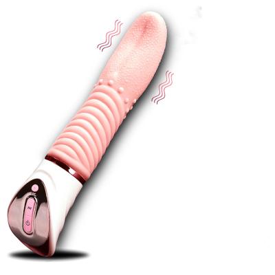 China H 7 Frequencies Shaking and Heating Long Tongue Powerful Licking Pink Vibrating Vibrator Big Tongue Clit Nipple Massage Vibrator for Woman for sale