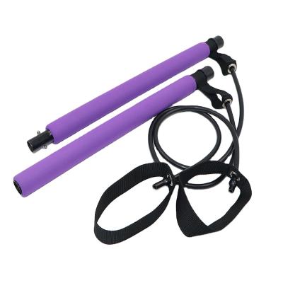 China Portable Pilates Bar Kits Body Workout Fitness Yoga Pilate Stick Toning Bar With Resistance Bands Sd-02 for sale