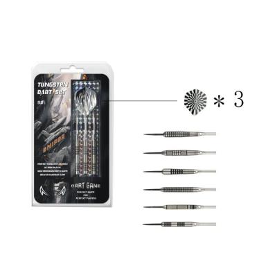 China Indoor Tungsten Dart Board Set Steel-Tip Darts With Various Custom Flights for sale