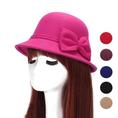 China Wholesale Fashion Multiple Colors Fedora Hats Felt Women Formal Hat Straw Wool Unisex Hat for sale