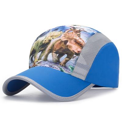 China Fashion Kids Hat Dino Led Flower Sky Blue Cotton Baseball La Hat Quick Dry Hot Selling Organic Kids Hats for sale