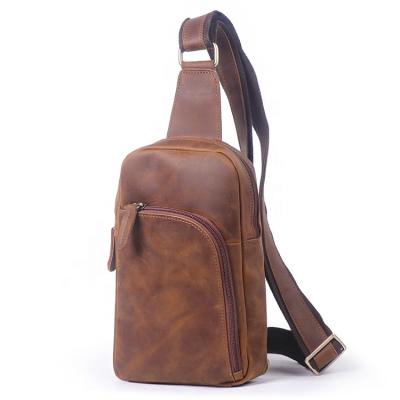 China LQArmy Waterproof Custom Logo Luxury PU Leather Shoulder Chest Bag for sale