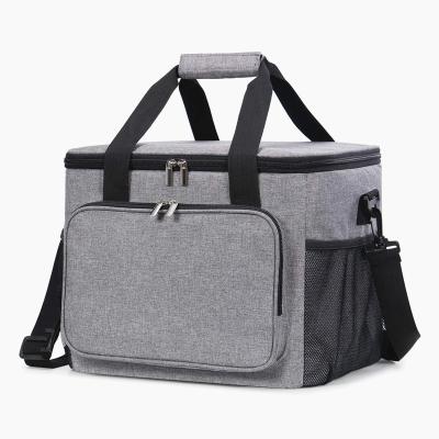 China LQArmy Large Waterproof Lunch Bag 24-Can (15L) Insulated Lunch Cooler Bags for Adult Men Women, Gray for sale