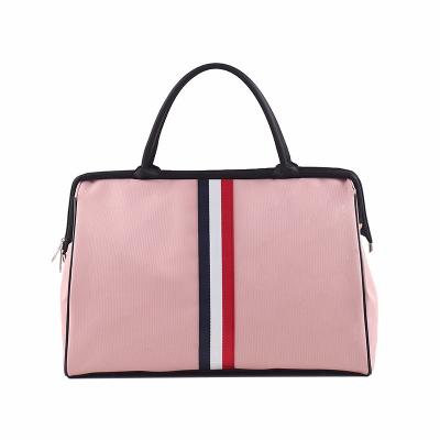 China Fashion Women Overnight Weekend Fitness Lady Bags Striped Large Yoga Travel Bag Lightweight Foldable Outdoor Bags for sale