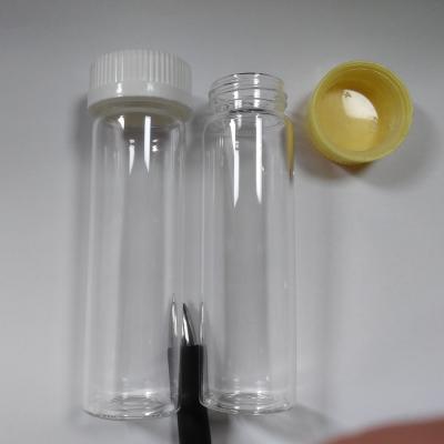 China Food 75ml 35x120mm Wide Mouth Glass Bottle Screw Cap Tube With 28/410 Child Resistant Lid CR Cap for sale