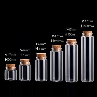 China 2018 Hot Sale 50ml 80ml 100ml 150ml 200ml Candy Glass Bottle With Cork Stopper For Candy Chocolate Packaging for sale