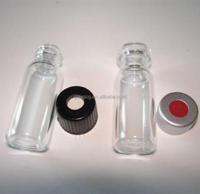 China 1.5ml 2ml Chemical Analysis Bottle HPLC Chromatographic Vials with PTFE Liner and Aluminum Cap for sale