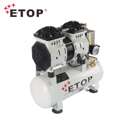 China Factory new oil-free design of small body and high power 1200W 9L Mini Air Pump Air Compressor for sale