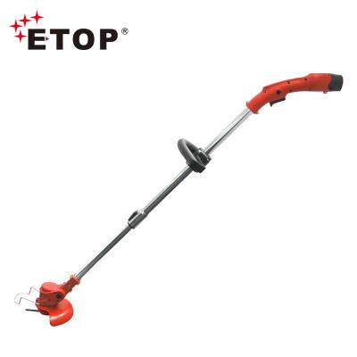 China Hot Selling ETOP Lithium Battery Grass Trimmer Grass Cutter Grass Cutter Gardening Handheld Cordless Trimmer for sale